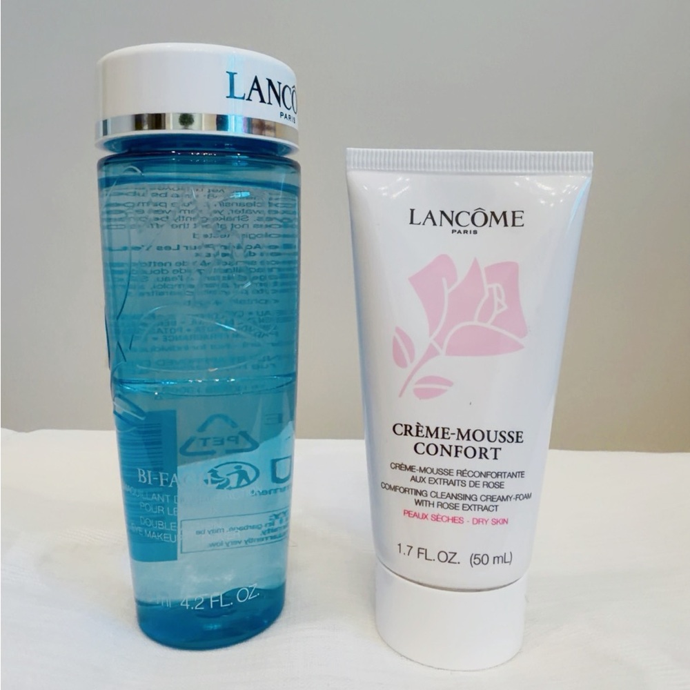 Bundle Lancôme Bi-Facil Eye Makeup Remover  4.2oz& Crème-Mousse Confort  1.7oz